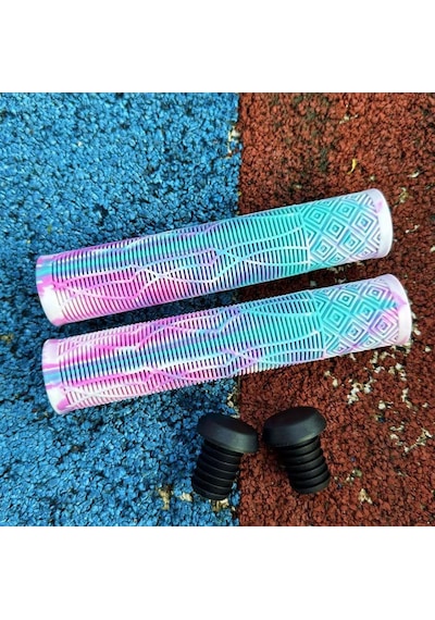 17 Cm Mtb Bmx Freeride Elcik Silikon Bisiklet Elcik Kaymaz Yapı Dirt Jump Bisiklet Elciği Beyaz Mor Mor - Pembe