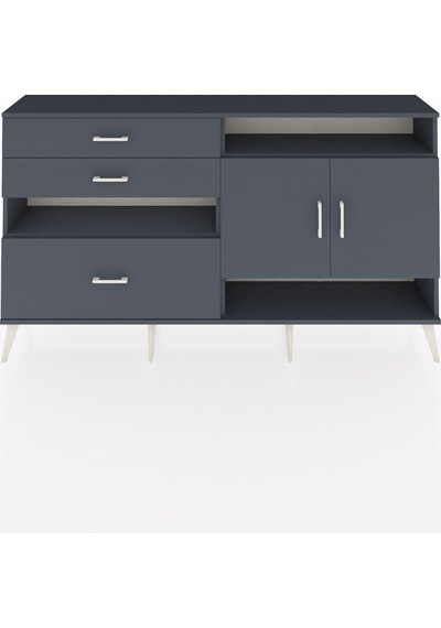 Arges Konsol 4 Raflı 3 Çekmeceli 2 Kapaklı 176x30x99 Antrasit-ant Antrasit-antrasit Arges Konsol 4 Raflı 3 Çekmeceli 2 Kapaklı 176x30x99 Antrasit-ant Antrasit-antrasit