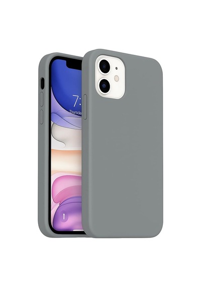 - Apple iPhone 11 İle Uyumlu Telefon Kılıfı - Apple iPhone 12 Görünümlü Köşeli Tasarım, İçi Kadife Lansman Kılıf - Açık Gri Sku: Zeusb0ftj2vfrt
