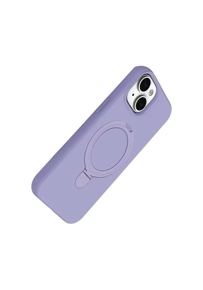 Durukar Apple, Uyumlu iPhone 14 Regal Magsafe Standlı Kapak - Lila