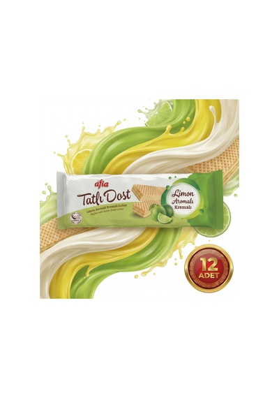 Afia Tatlı Dost Limon Kremalı Gofret 12x140 Gr