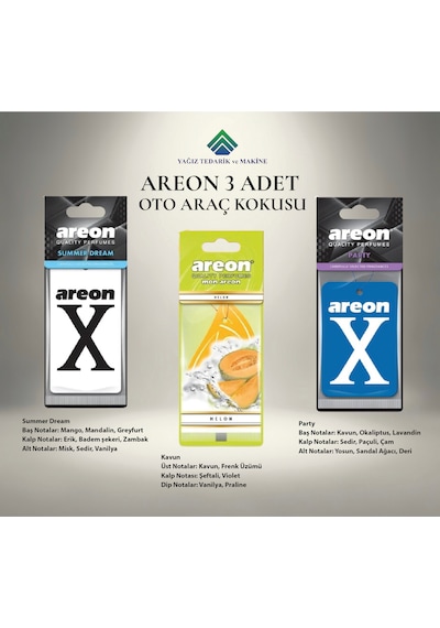Areon 3 Adet Oto Araç Kokusu Seti 001