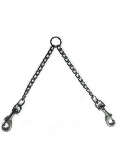 Nunbell Professional Zincir İkili Köpek Yürüyüş Gezdirme Tasma Bağlantısı Siyah