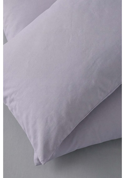 Gri %100 Pamuklu 2'li Yastık Kılıfı 50x70 Cm