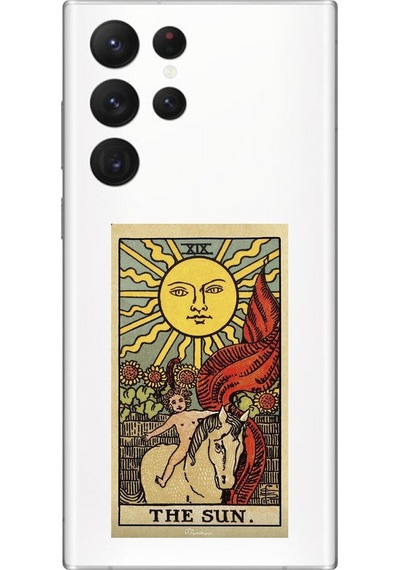 Samsung Galaxy S22 Ultra Uyumlu Şeffaf Kılıf The Sun Tasarımlı