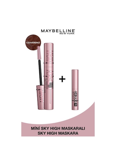 Maybelline New York Lash Sensational Sky High Maskara Kahverengi + Mini Sky High Maskara Siyah 4.5 ML