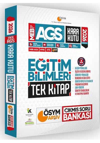2026 KPSS-MEB AGS-STS Eğitim Bilimlerinin Kara Kutusu TEK KİTAP ÖSYM Çıkmış Soru Bankası Çözümlü