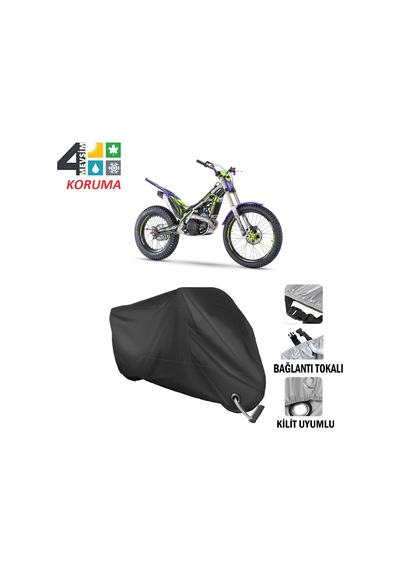 Sherco Trial 125 ST Motosiklet Brandası ( Kilit Uyumlu - Siyah