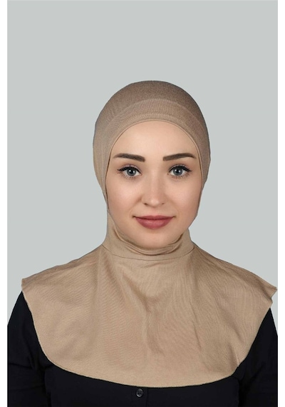 Altobeh Kadın Tesettür Pratik Boyunluklu Hijab - Sporcu Bone Koyu Bej Altobeh Kadın Tesettür Pratik Boyunluklu Hijab - Sporcu Bone Koyu Bej