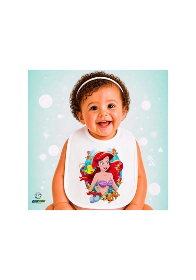 Ariel Keten Bebek Mama Önlüğü Yumuşak - Emici - Yıkanabilir - Özel Tasarım P004 Çok Renkli