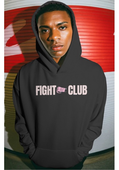 Sevbano Film Fight Club Tyler Durden Sırt Baskılı Unisex Oversize Premium Siyah