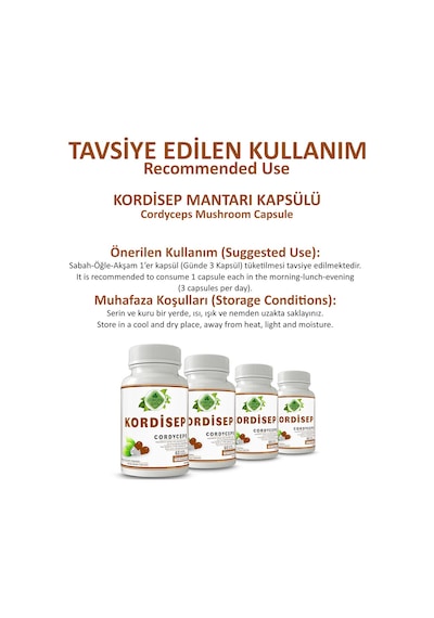 Gökçek Şifa Kordisep (Cordyceps Capsule) 60 Kapsül