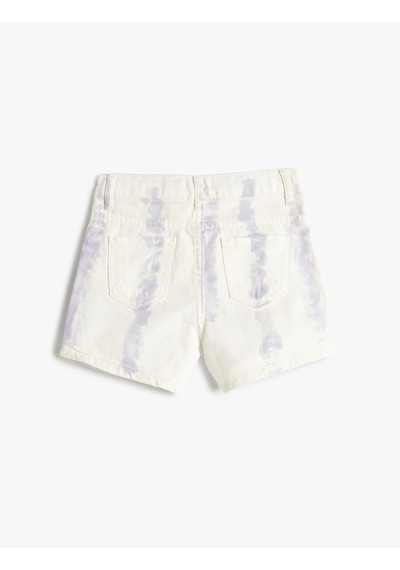 Koton Kot Şort Mini Batik Desenli Pamuklu Lila 4skg40084ad Lila