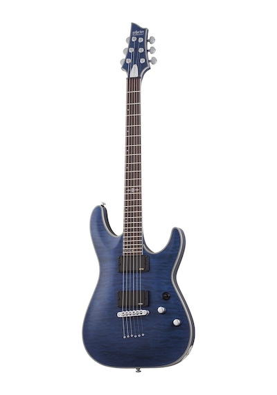 Schecter C-1 Platinum Elektro Gitar Thru Midight Blue