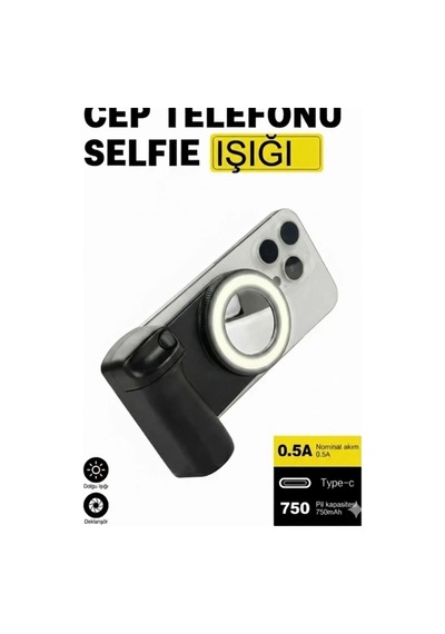 Bluetooth Manyetik Telefon Yapıştırma Kavrama Halka Dolgu Işığı İle Magsafe Selfie Klips Renk