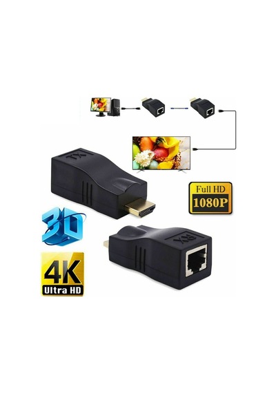 30 Metre Hdmi Extender Uzatma - Cat5 Cat6 Üzerinden Uzatma - 4K