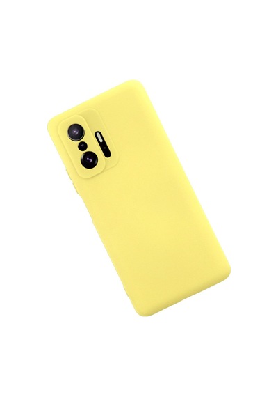 Xiaomi Mi 11t Pro Uyumlu Kılıf Nano İçi Kadife Silikon - Sarı