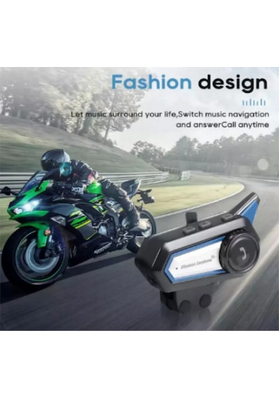 Bt31 Kask için Bluetooth 5.0 Motosiklet Interkom Su Geçirmez Kablosuz Kulaklık