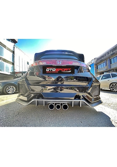 Honda Civic Fn2 Typer Arka Tampon Fiberglass Boyasız