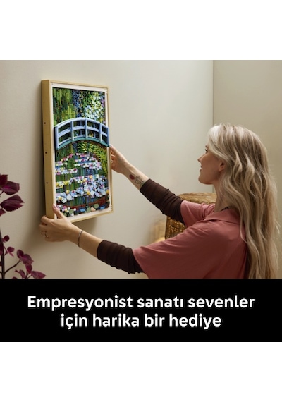 LEGO® Art Claude Monet – Nilüfer Gölü Üzerinde Köprü 31220 - Yetişkinler için Empresyonist Tablo Yapım Seti (3179 Parça)