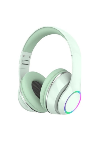 P101 Bluetooth Kulaklık 5.3 Wireless Headphone Şarjlı Kulaküstü Kulaklık Rgb Led Işıklı Fm Radyo Sd Kart Aux Girişli Mikrofonlu Type C Şarj