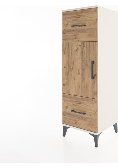 Hyperion Dolap 2 Raflı 2 Çekmeceli Tek Kapaklı 44x44x134 Aytaşı-çam Aytası