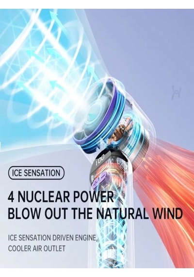 2026 Yeni Taşınabilir Mini Fan 100 Kademeli Hız Ayarlı Turbo Vantilatör