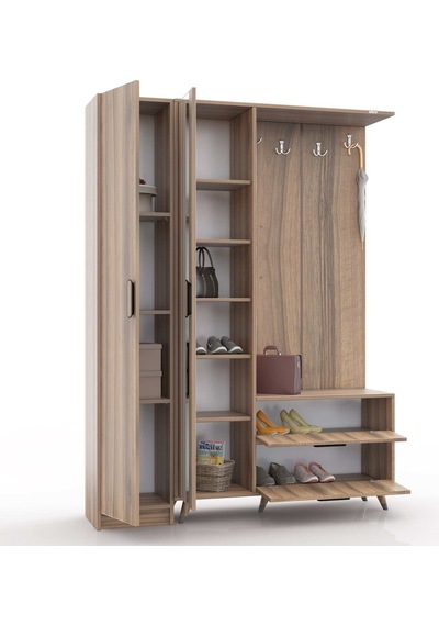 Abre Vm-34342 Dore Ceviz Vestiyer Portmanto Ayakkabılık Diğer
