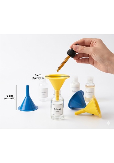 Mini Plastik Huni 5 Cm Ağız Çapı 6 Cm Boy - Parfüm, Esans Ve Dar Ağızlı Şişe Doldurma Aparatı