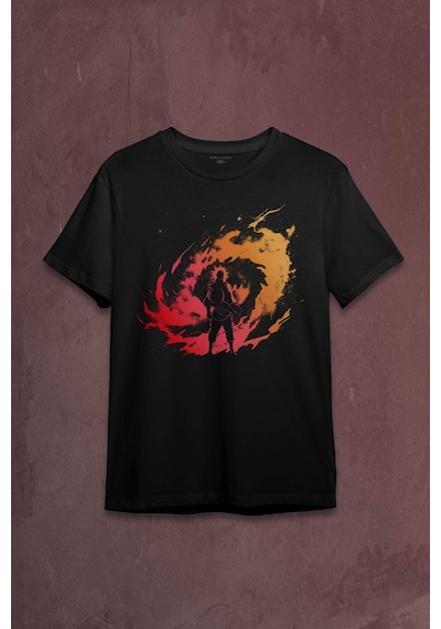 Uzayda Naruto Galaksi Spiral Seyrederken Cosmos Baskılı Tişört Unisex T-shirt 001