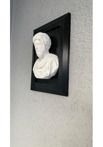 Roma İmparatoru Marcus Aurelius Antoninus Çerçeveli Duvar Büstü Marcus Aurelius Duvar Dekorasyonu Genel
