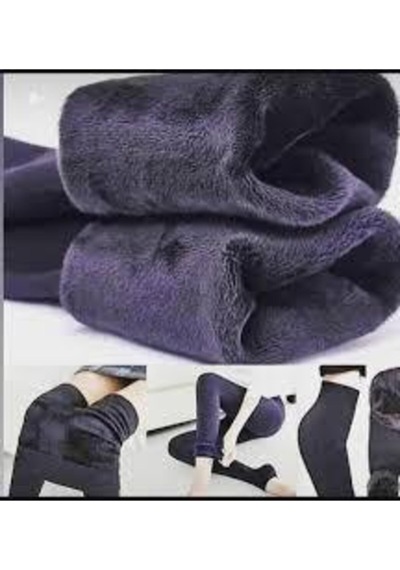 Filemingo Kadın Siyah Içi Peluş Termal Taytsiyahs/M Siyah