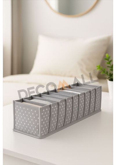 4 Adet 11 Gözlü Gri Benekli Çekmece Içi Düzenleyici Organizer Çok Amaçlı 42 X 14 X 14 Cm M Beden Kum Diğer