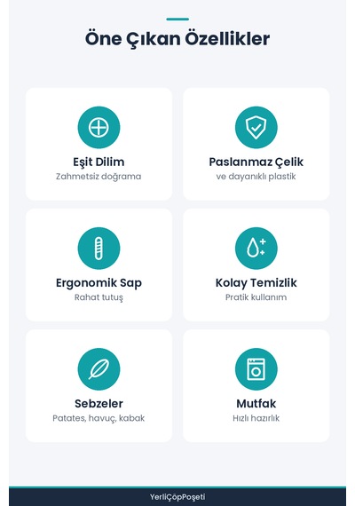 El Tipi Patates Dilimleyici - Pratik Çok Renkli