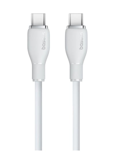 Baseus Pudding Serisi Hızlı Şarj Kablosu, Yüksek Hızlı Veri İletimi Özelliğiyle, Type-c - Type-c, 100w 5a, 1.2m - Beyaz