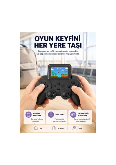 Mini Retro Oyun Konsolu S10 2.8 İnç Ekran Taşınabilir Klasik Atari Yeni Nesil Sarı Sarı Mini Retro Oyun Konsolu S10 2.8 İnç Ekran Taşınabilir Klasik Atari Yeni Nesil Sarı Sarı