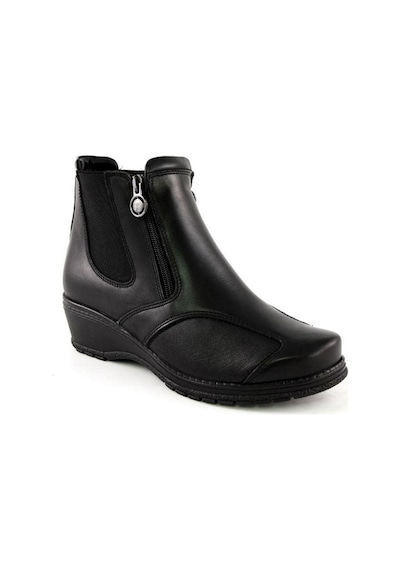 Forelli 25652-K Zenne Siyah Deri Halluks Comfort Bot Siyah