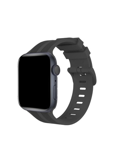 Apple Watch Uyumlu 38mm Kr408 Çizgili Silikon Kordon Saat Değildir