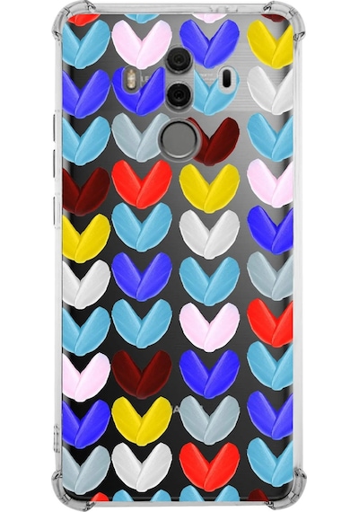 Prinrify Huawei Mate 10 Pro Uyumlu Water Color 1 Baskılı Şeffaf Köşe Korumalı Antişok Kılıf Şeffaf