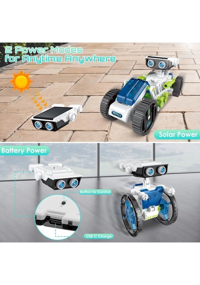 Acelife 12sı1 Arada Güneş Enerjili Robot Oyuncağı, 8-13 Yaş Çocuklar Için Dıy Stem Yapı Kiti Eğitici Oyuncaklar