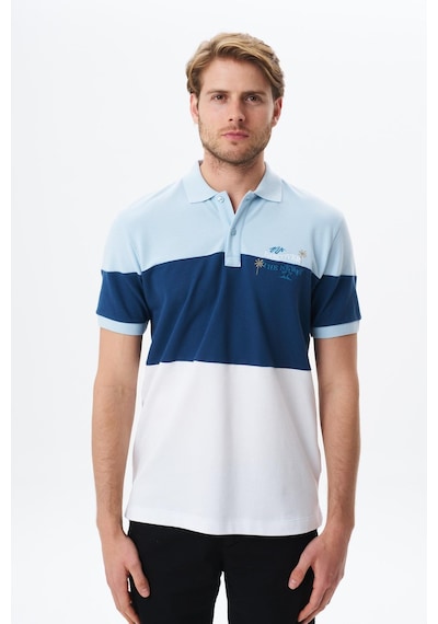 AR-MA Arma Erkek Regular Fit % 100 Pamuk Pike Polo Yaka Tişört Y29374355302 Mavi-m1 Mavi