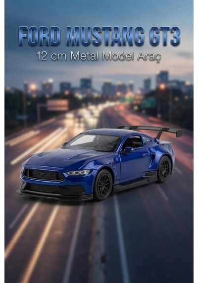 Hobbiez Ford Mustang Gt 3 Kapıları Açılabilir Model Diecast 1/36 Ölçek Metal Araç