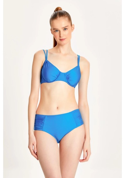 Too Salty Swimwear Kadın Büzgülü Balenli Toparlayıcı Yüksek Bel Bikini Takımı 24s101st Mavi Too Salty Swimwear Kadın Büzgülü Balenli Toparlayıcı Yüksek Bel Bikini Takımı 24s101st Mavi