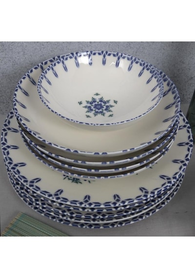Güral Porselen Camelia 24 Parça 6 Kişilik Bone Yemek Takımı Dg 1654 Beyaz