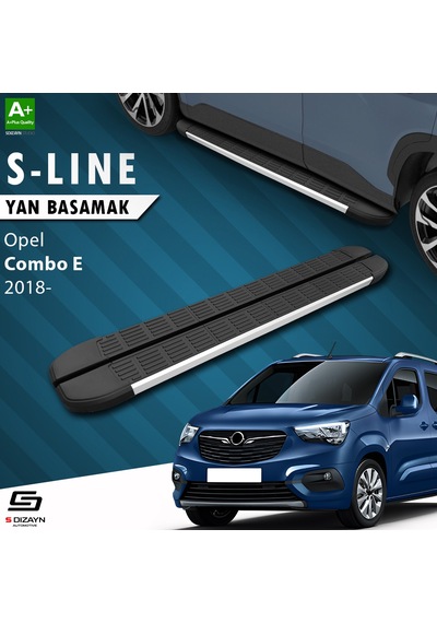 S-dizayn Opel Combo E Uzun Şase S-line Aluminyum Yan Basamak 213 Cm 2018 Üzeri A+ Kalite