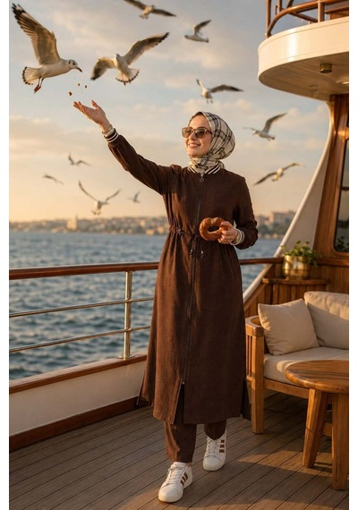 Hb Harma Time Butik Kadın Ribanalı Fermuarlı Keten Tunik Pantolon Kahverengi İkili Takım Kahverengi Kahverengi Hb Harma Time Butik Kadın Ribanalı Fermuarlı Keten Tunik Pantolon Kahverengi İkili Takım Kahverengi Kahverengi