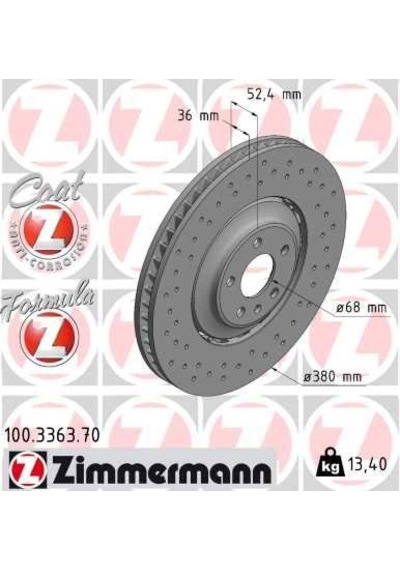 Zımmermann Fren Disk 100.3363.70 4h0615301aa 4h0615301ab 4h0615301ac
