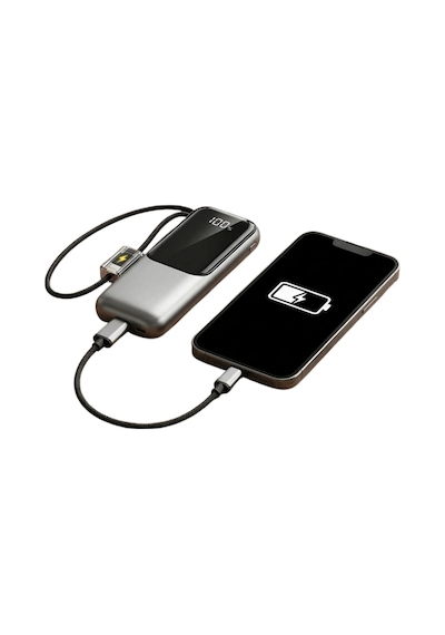 Led Ekranlı Süper Fast Charge Özellikli Mini Powerbank Çok Renkli