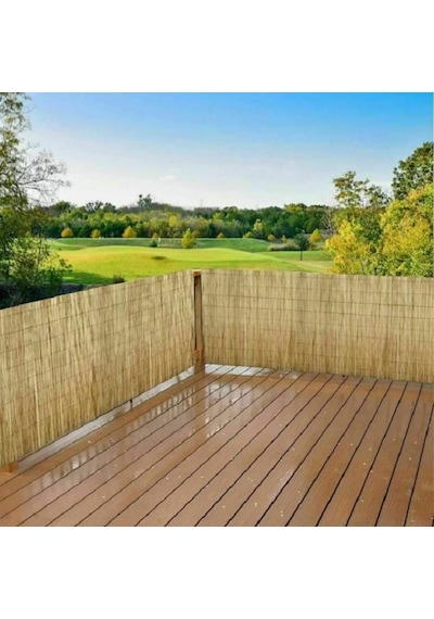 50 Cm X 7 Metre Doğal Bambu Çit Hasır Kamış Bahçe Çiti Balkon Çiti Dekorasyon Gölgelik Çit