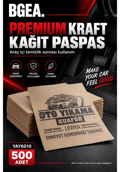 Bgea Premium Kraft Kağıt Paspas 500 Adet